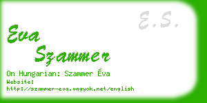 eva szammer business card